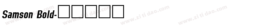 Samson Bold字体转换